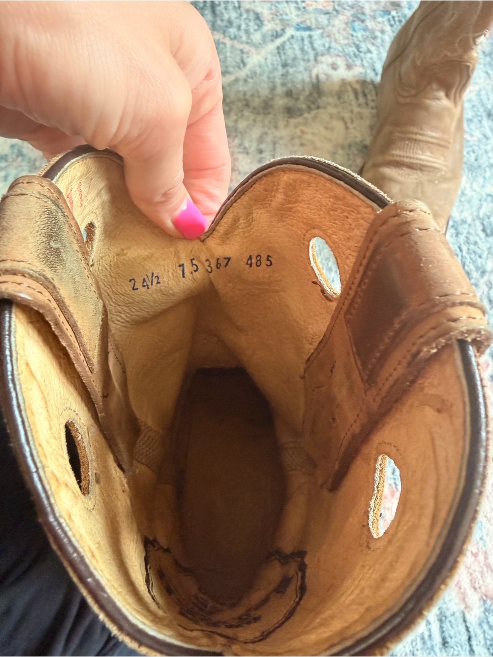 Gran Lider Cowgirl Boots Leather Size 7.5 - Picture 7 of 7